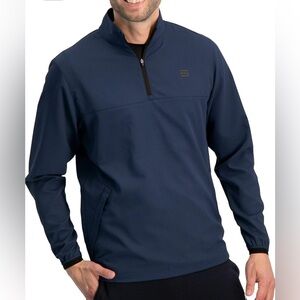 Three Sixty Six Men’s Vented, Dry Fit, 1/4 Zip Golf Jacket -(Navy) Size Large